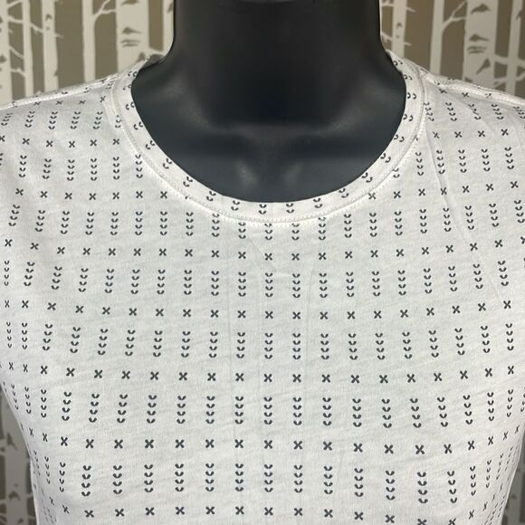 Rag & Bone Jeans Tissue Weight White Printed T-Shirt sz XS - Picture 3 of 15